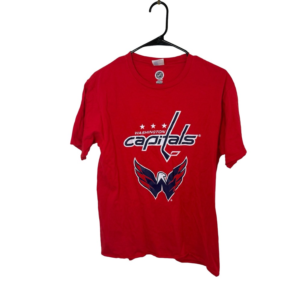 NHL Washington Capitals Red Graphic T-Shirt Mens Medium Blue 84 Hockey Tee